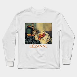 Dish of Peaches by Paul Cezanne Long Sleeve T-Shirt